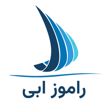 لوگوی راموز آبی: چهار المان موجگونه در طیفهای آبی